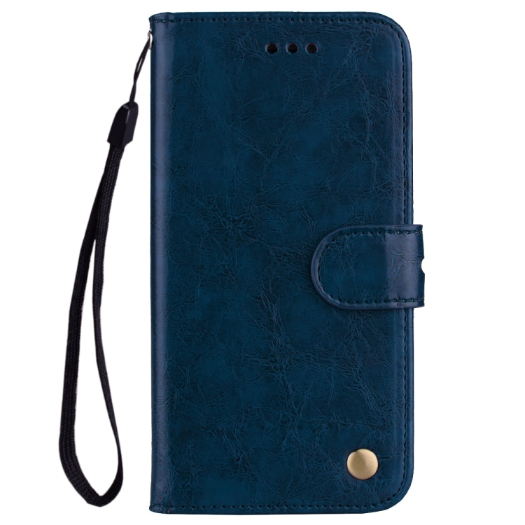 Business Style Oil Wax Texture Horizontal Flip Leather Case for Huawei Mate 20 Pro, with Holder & Card Slots & Wallet (Blue) - Huawei Cases by buy2fix | Online Shopping UK | buy2fix