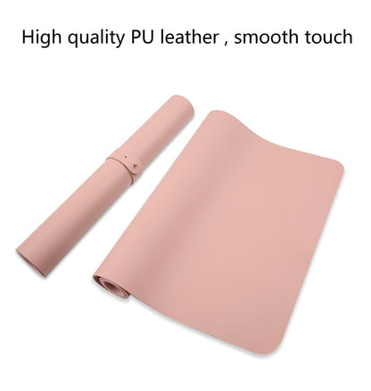 Multifunction Business PU Leather Mouse Pad Keyboard Pad Table Mat Computer Desk Mat, Size: 90 x 45cm(Sapphire Blue) - Desk Pads by buy2fix | Online Shopping UK | buy2fix