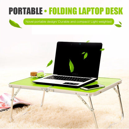 Plastic Mat Adjustable Portable Laptop Table Folding Stand Computer Reading Desk Bed Tray (Wood) - Laptop Stand by buy2fix | Online Shopping UK | buy2fix