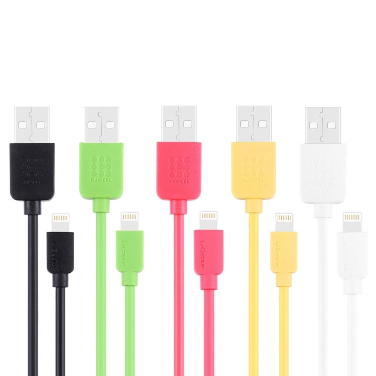 HAWEEL 1m High Speed 35 Cores 8 Pin to USB Sync Charging Cable for iPhone, iPad(Green) - Normal Style Cable by buy2fix | Online Shopping UK | buy2fix