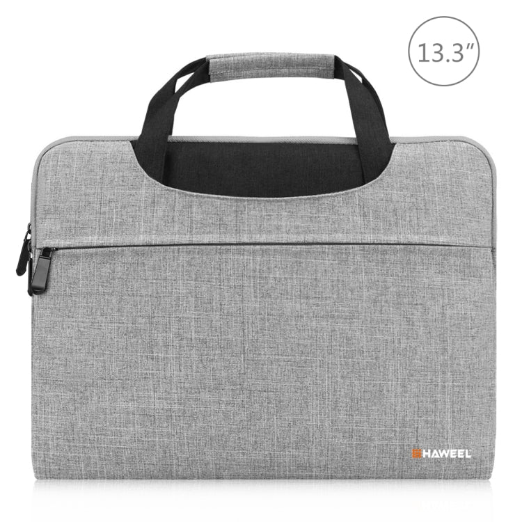 HAWEEL 13.3 inch Laptop Handbag, For Macbook, Samsung, Lenovo, Sony, DELL Alienware, CHUWI, ASUS, HP, 13.3 inch and Below Laptops(Grey) - 13.3 inch by HAWEEL | Online Shopping UK | buy2fix
