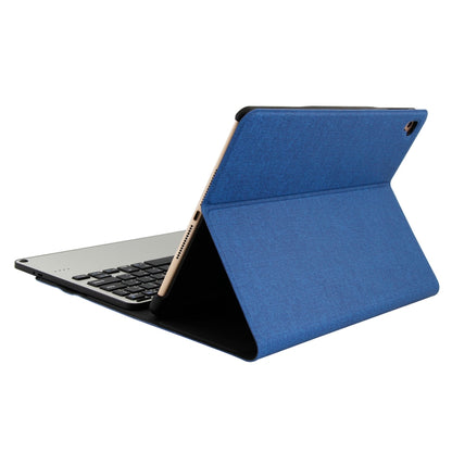 3018 Detachable Bluetooth 3.0 Aluminum Alloy Keyboard + Imitation Cloth Texture Leather Tablet Case for iPad Air / Air 2 / iPad Pro 9.7 inch, with Sleep / Water Repellent Function(Blue) - For iPad Pro by buy2fix | Online Shopping UK | buy2fix