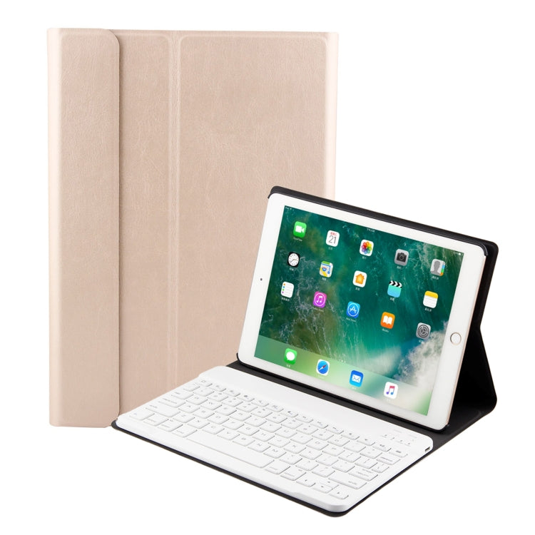 FT-1030 Bluetooth 3.0 ABS Brushed Texture Keyboard + Skin Texture Leather Tablet Case for iPad Air / Air 2 / iPad Pro 9.7 inch, with Three-gear Angle Adjustment / Magnetic / Sleep Function (Gold) - For iPad Pro by buy2fix | Online Shopping UK | buy2fix