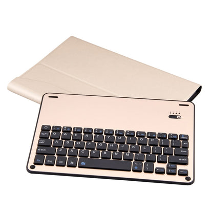 FT-1039B Detachable Bluetooth 3.0 Aluminum Alloy Keyboard + Lambskin Texture Leather Tablet Case for iPad Pro 10.5 inch / iPad Air (2019), with Water Repellent / Three-gear Angle Adjustment / Magnetic / Sleep Function (Gold) - For iPad Pro by buy2fix | Online Shopping UK | buy2fix