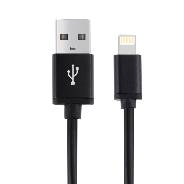 1m 3A 8 Pin to USB Data Sync Charging Cable for iPhone, iPad, Diameter: 4 cm(Black) - Normal Style Cable by buy2fix | Online Shopping UK | buy2fix