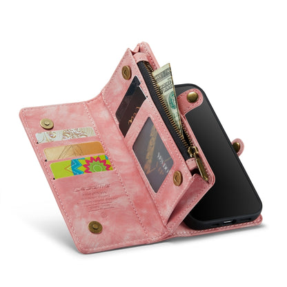 CaseMe for  iPhone 8 & 7  Multifunctional Leather Billfold with Detachable Magnetic PC Back Protective Case & Holder & 10 Card Slots & 3 Cash Slots & 1 Zipper Wallet & 2 Photo Frames & 3 Magnetic Clasps(Pink) - More iPhone Cases by CaseMe | Online Shopping UK | buy2fix