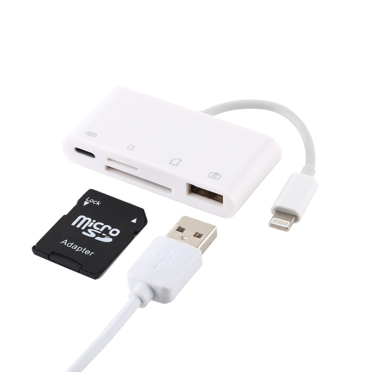 NK-108L 8 Pin to USB + TF Card + SD Card Camera Reader Adapter, Compatible with IOS 9.1 and Above Systems - Converter & Adapter by buy2fix | Online Shopping UK | buy2fix