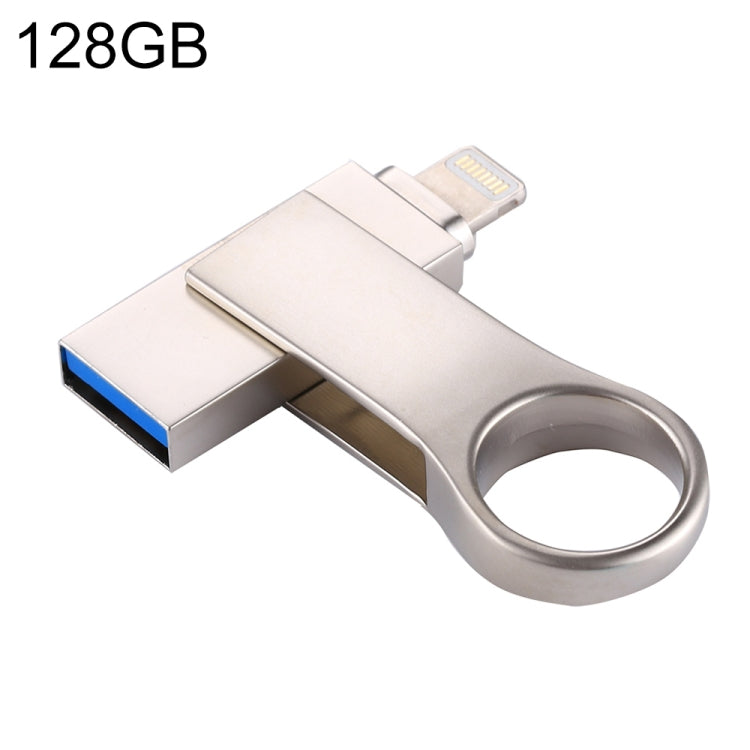 RQW-10D 2 in 1 USB 2.0 & 8 Pin 128GB Flash Drive - U Disk & Card Reader by buy2fix | Online Shopping UK | buy2fix