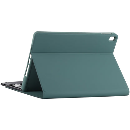 TG109BC Detachable Bluetooth Black Keyboard + Microfiber Leather Tablet Case for iPad Air 2020, with Touch Pad & Pen Slot & Holder (Dark Green) - For iPad Air by buy2fix | Online Shopping UK | buy2fix