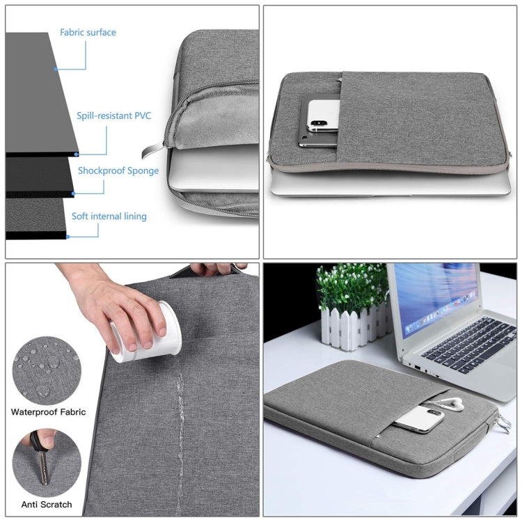 11.6 inch Universal Fashion Soft Laptop Denim Bags Portable Zipper Notebook Laptop Case Pouch for MacBook Air, Lenovo and other Laptops, Size: 32.2x21.8x2cm (Grey) - 10 - 11 inch by buy2fix | Online Shopping UK | buy2fix