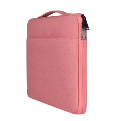 15.6 inch Fashion Casual Polyester + Nylon Laptop Handbag Briefcase Notebook Cover Case, For Macbook, Samsung, Lenovo, Xiaomi, Sony, DELL, CHUWI, ASUS, HP(Pink) - 14.1 inch by buy2fix | Online Shopping UK | buy2fix