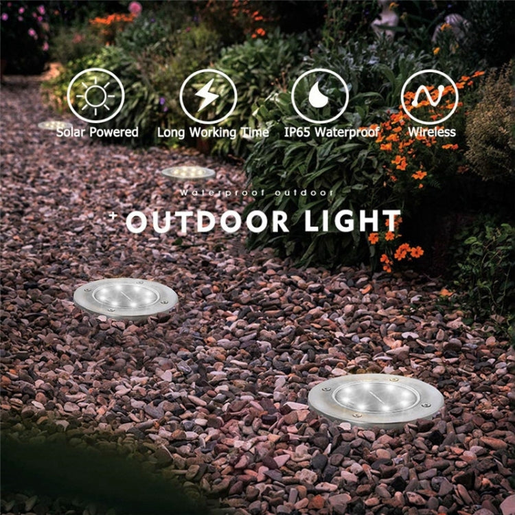 2 PCS 16 LEDs Solar Powered Buried Light Under Ground Lamp IP65 Waterproof Outdoor Garden Street Light (White Light) - Buried Lights by buy2fix | Online Shopping UK | buy2fix