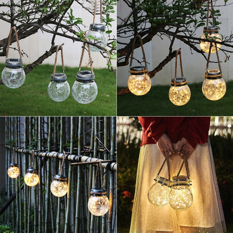 Solar Energy Glass Bottle Pendent Lamp IP55 Waterproof Outdoor Garden Decoration Light (Warm White) - Solar Lights by buy2fix | Online Shopping UK | buy2fix