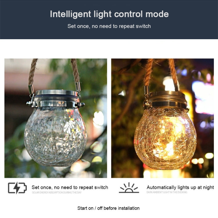 Solar Energy Glass Bottle Pendent Lamp IP55 Waterproof Outdoor Garden Decoration Light (Warm White) - Solar Lights by buy2fix | Online Shopping UK | buy2fix