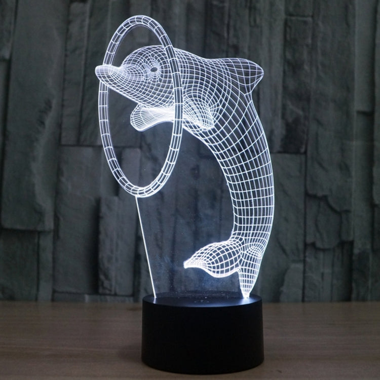 Dolphin Style 3D Touch Switch Control LED Light , 7 Colour Discoloration Creative Visual Stereo Lamp Desk Lamp Night Light - Novelty Lighting by buy2fix | Online Shopping UK | buy2fix