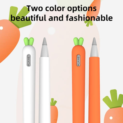 Cute Carrot Liquid Silicone Protective Cover with Pen Cap & Nib Cover for Huawei M-Pencil(Orange) - Pencil Accessories by buy2fix | Online Shopping UK | buy2fix