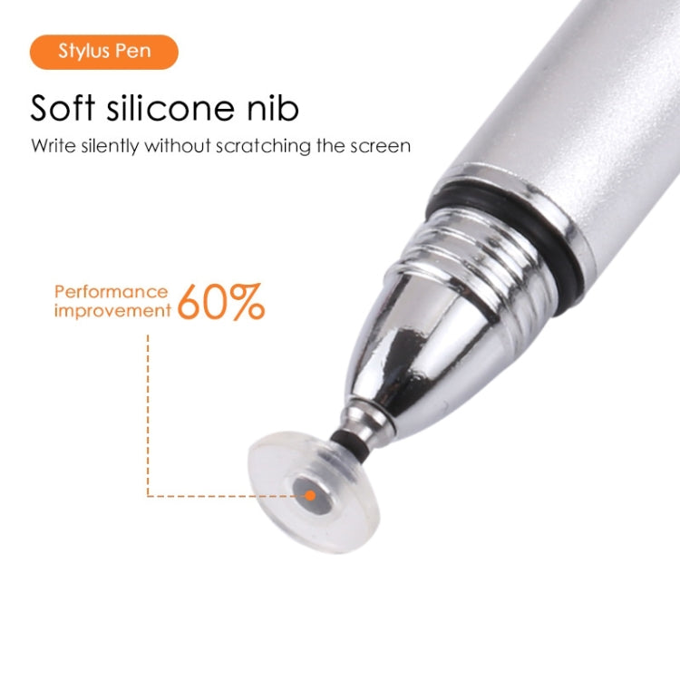 Universal Silicone Disc Nib Capacitive Stylus Pen (Silver) - Stylus Pen by buy2fix | Online Shopping UK | buy2fix