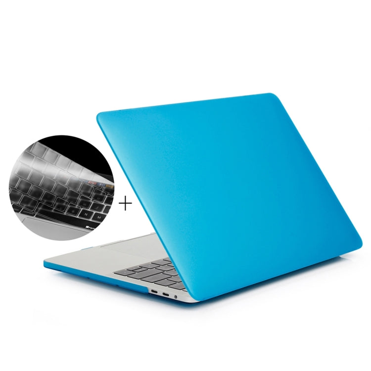 ENKAY Hat-Prince 2 in 1 Frosted Hard Shell Plastic Protective Case + US Version Ultra-thin TPU Keyboard Protector Cover for 2016 New MacBook Pro 13.3 inch without Touchbar (A1708)(Blue) - MacBook Pro Cases by ENKAY | Online Shopping UK | buy2fix