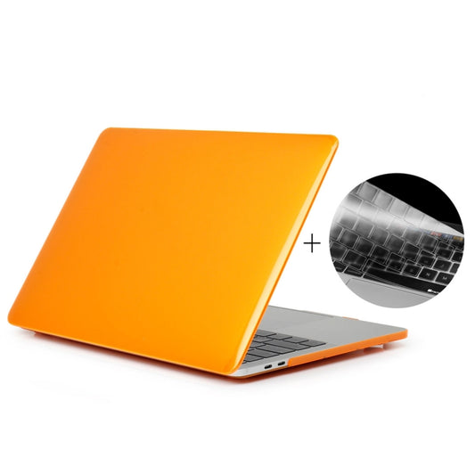 ENKAY Hat-Prince 2 in 1 Crystal Hard Shell Plastic Protective Case + Europe Version Ultra-thin TPU Keyboard Protector Cover for 2016 MacBook Pro 13.3 Inch without Touch Bar (A1708) (Orange) - MacBook Pro Cases by ENKAY | Online Shopping UK | buy2fix