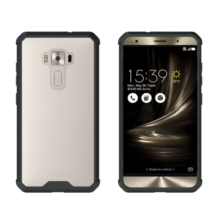 For Asus ZenFone 3 ZE552KL Acrylic + TPU Transparent Armor Protective Case (Black) - ASUS Cases by buy2fix | Online Shopping UK | buy2fix