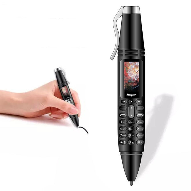 AK007 Mobile Phone, Multifunctional Remote Noise Reduction Back-clip Recording Pen with 0.96 inch Color Screen, Dual SIM Dual Standby, Support Bluetooth, GSM, LED Light, Handwriting(Black) - Others by buy2fix | Online Shopping UK | buy2fix