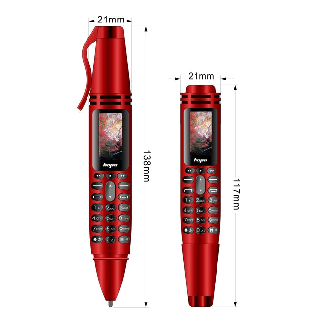 AK007 Mobile Phone, Multifunctional Remote Noise Reduction Back-clip Recording Pen with 0.96 inch Color Screen, Dual SIM Dual Standby, Support Bluetooth, GSM, LED Light, Handwriting (Silver) - Others by buy2fix | Online Shopping UK | buy2fix