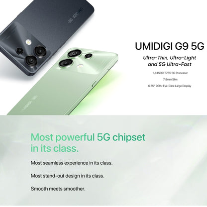 [HK Warehouse] UMIDIGI G9 5G, 6GB+128GB, Side Fingerprint & Face ID Identification, 6.75 inch Android 14 UNISOC T765 Octa Core, Network: 5G (Lake Green) - UMIDIGI by UMIDIGI | Online Shopping UK | buy2fix