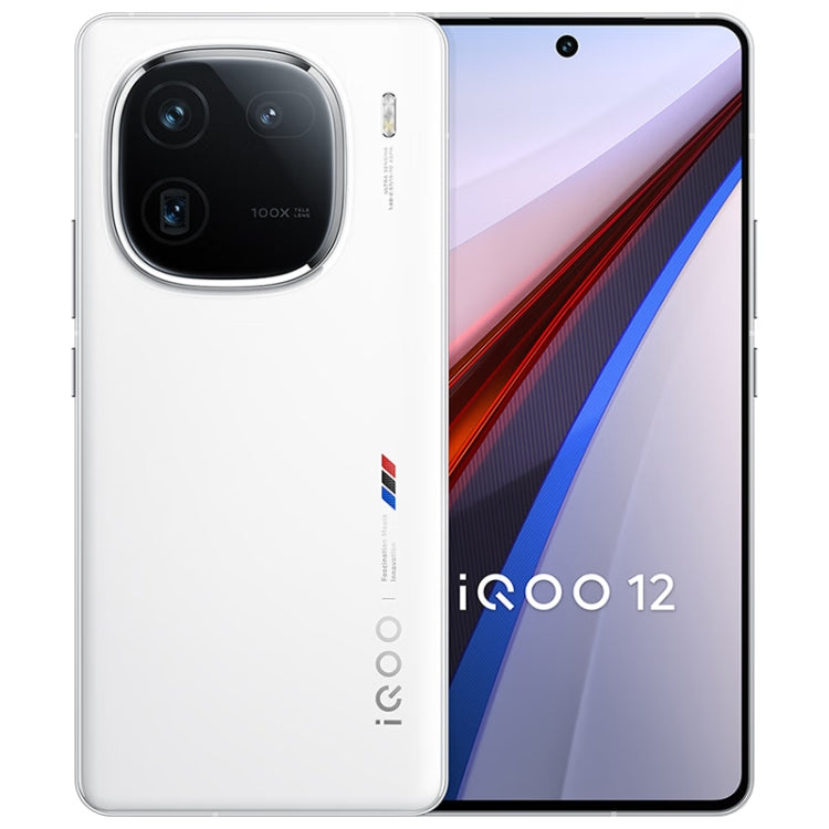 vivo iQOO 12, Triple Back Cameras, 16GB+1TB, Face ID / Fingerprint Identification, 6.78 inch Android 14 OriginOS 4 Snapdragon 8 Gen 3 Octa Core, OTG, NFC, Network: 5G, Support Google Play (White) - vivo by vivo | Online Shopping UK | buy2fix