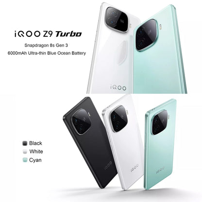 vivo iQOO Z9 Turbo, Dual Back Cameras, 12GB+256GB, Face ID Screen Fingerprint Identification, 6.78 inch Android 14.0 OriginOS 4 Snapdragon 8s Gen 3 Octa Core 3.0GHz, OTG, NFC, Network: 5G, Support Google Play (White) - vivo by vivo | Online Shopping UK | buy2fix