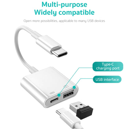 S-211 2 in 1 USB-C / Type-C Male to Type-C + USB Female Camera Adapter - Converter & Adapter by buy2fix | Online Shopping UK | buy2fix