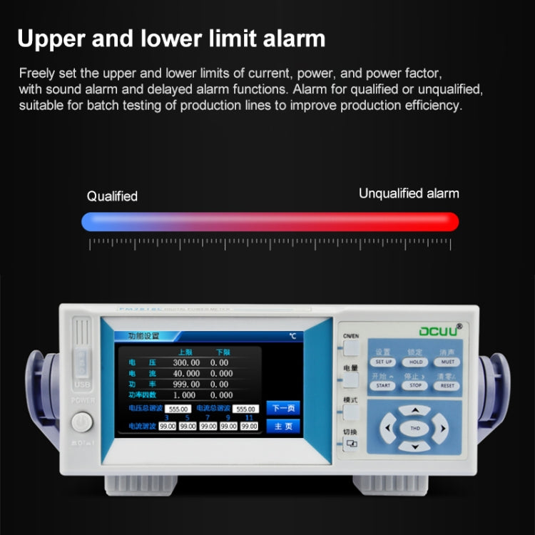 DCUU PM2818C AC 40A Intelligent Electrical Parameters Measuring Instrument (EU Plug) - Current & Voltage Tester by buy2fix | Online Shopping UK | buy2fix