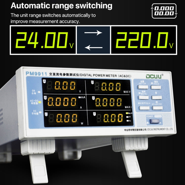 DCUU PM9911 Intelligent Electrical Parameters Measuring Instrument(US Plug) - Current & Voltage Tester by buy2fix | Online Shopping UK | buy2fix