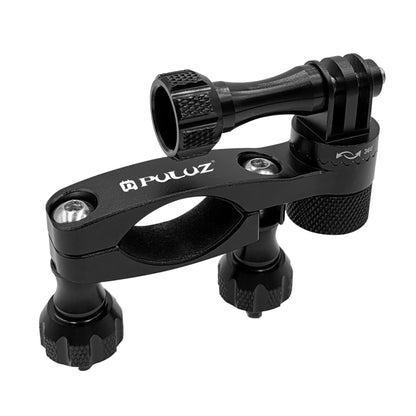 PULUZ 360 Degree Rotation Bike Aluminum Handlebar Adapter Mount with Screw for GoPro, Insta360, DJI and Other Action Cameras(Black) - Bicycle Handlebar Mount by PULUZ | Online Shopping UK | buy2fix