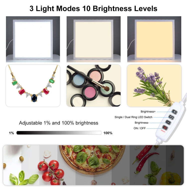 PULUZ 1000LM LED Acrylic No Polar Dimming Shadowless Light Pad with Switch for 40cm Photo Studio Box(US Plug) -  by PULUZ | Online Shopping UK | buy2fix