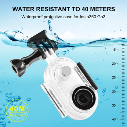 For Insta360 GO 3 / GO 3S PULUZ 40m Underwater Waterproof Housing Case with Base Adapter & Screw (Transparent) - Case & Bags by PULUZ | Online Shopping UK | buy2fix