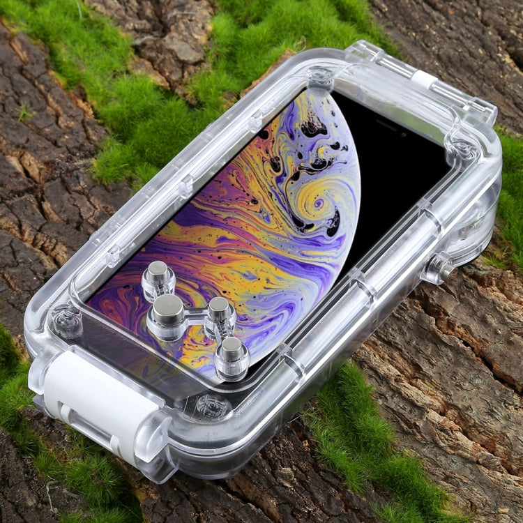 For iPhone XS Max PULUZ 40m/130ft Waterproof Diving Case, Photo Video Taking Underwater Housing Cover(Transparent) - More iPhone Cases by PULUZ | Online Shopping UK | buy2fix