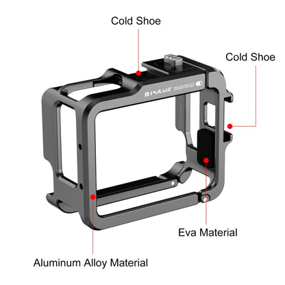 For Insta360 GO 3 PULUZ Camera Battery Case Aluminum Alloy Protective Frame (Black) - Mount & Holder by PULUZ | Online Shopping UK | buy2fix