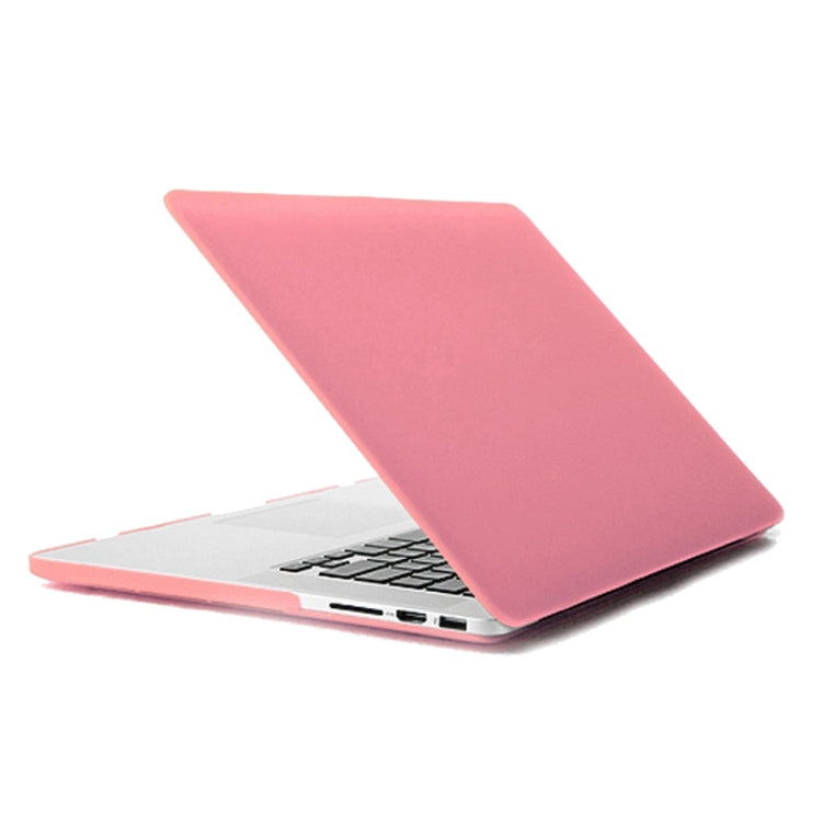 ENKAY for MacBook Pro Retina 15.4 inch (US Version) / A1398 4 in 1 Frosted Hard Shell Plastic Protective Case with Screen Protector & Keyboard Guard & Anti-dust Plugs(Pink) - MacBook Pro Cases by ENKAY | Online Shopping UK | buy2fix