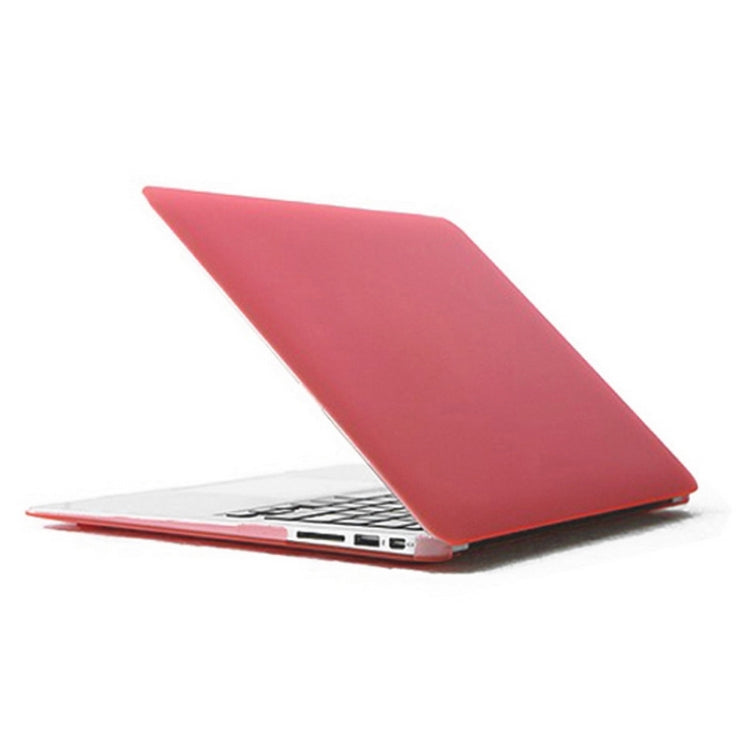 ENKAY for MacBook Air 11.6 inch (US Version) / A1370 / A1465 4 in 1 Frosted Hard Shell Plastic Protective Case with Screen Protector & Keyboard Guard & Anti-dust Plugs(Pink) - MacBook Air Cases by ENKAY | Online Shopping UK | buy2fix