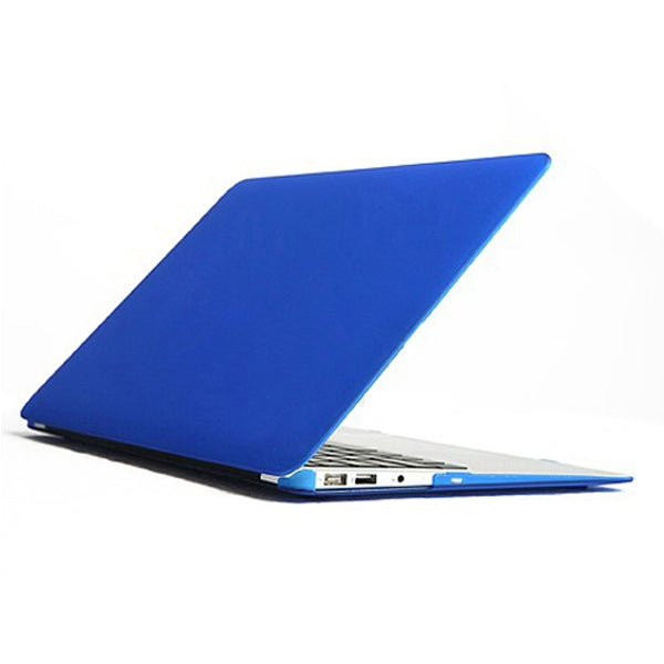 ENKAY for MacBook Air 13.3 inch (US Version) 4 in 1 Frosted Hard Shell Plastic Protective Case with Screen Protector & Keyboard Guard & Anti-dust Plugs(Dark Blue) - MacBook Air Cases by ENKAY | Online Shopping UK | buy2fix