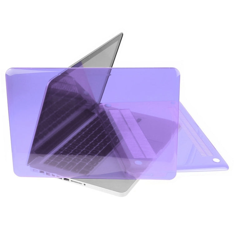 ENKAY for Macbook Pro 15.4 inch (US Version) / A1286 Hat-Prince 3 in 1 Crystal Hard Shell Plastic Protective Case with Keyboard Guard & Port Dust Plug(Purple) - MacBook Pro Cases by ENKAY | Online Shopping UK | buy2fix