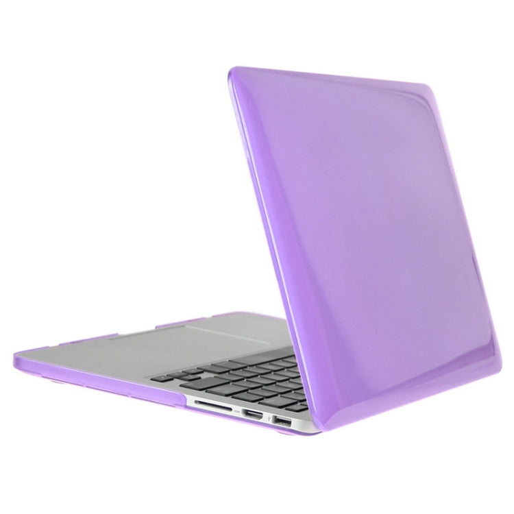 ENKAY for Macbook Pro Retina 15.4 inch (US Version) / A1398 Hat-Prince 3 in 1 Crystal Hard Shell Plastic Protective Case with Keyboard Guard & Port Dust Plug(Purple) - MacBook Pro Cases by ENKAY | Online Shopping UK | buy2fix