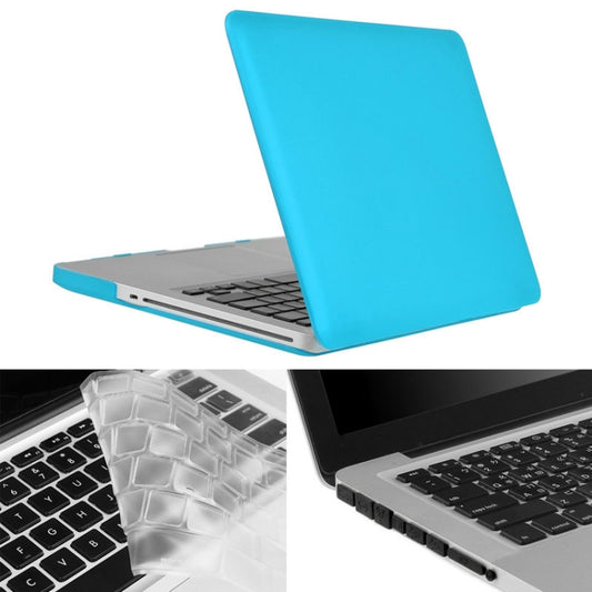 ENKAY for Macbook Pro 13.3 inch (US Version) / A1278 Hat-Prince 3 in 1 Frosted Hard Shell Plastic Protective Case with Keyboard Guard & Port Dust Plug(Blue) - MacBook Pro Cases by ENKAY | Online Shopping UK | buy2fix