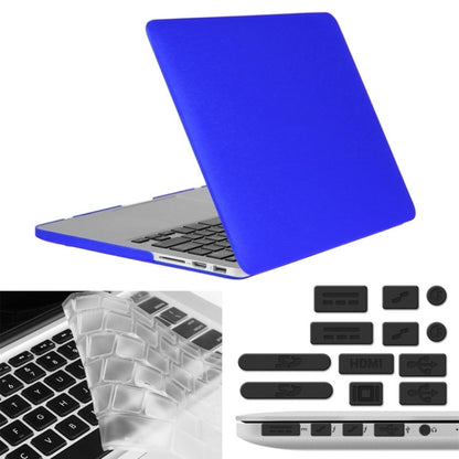 ENKAY for Macbook Pro Retina 15.4 inch (US Version) / A1398 Hat-Prince 3 in 1 Frosted Hard Shell Plastic Protective Case with Keyboard Guard & Port Dust Plug(Dark Blue) - MacBook Pro Cases by ENKAY | Online Shopping UK | buy2fix