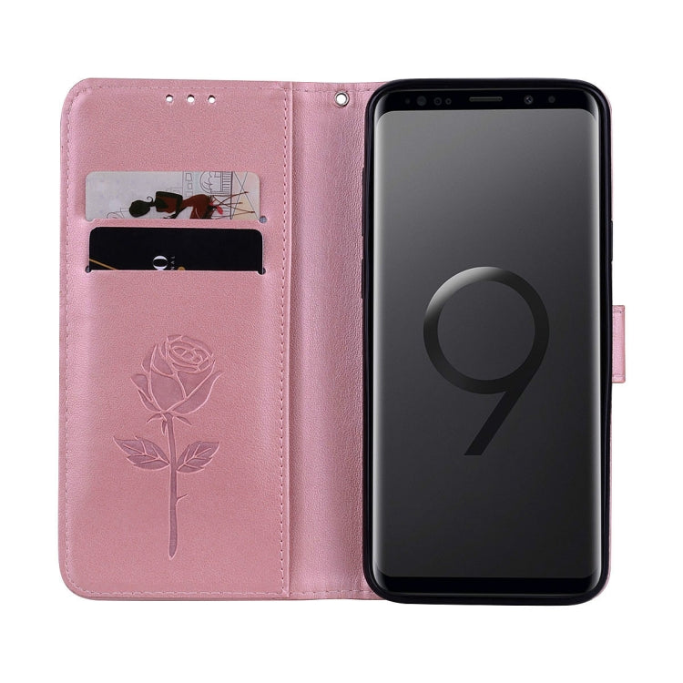 Rose Embossed Horizontal Flip Environmental PU Leather Case with Holder & Card Slots & Wallet for Galaxy S9+(Rose Gold) - Galaxy Phone Cases by buy2fix | Online Shopping UK | buy2fix