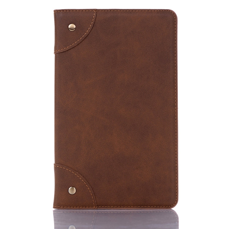 Retro Book Style Horizontal Flip Leather Case for Galaxy Tab A 8 (2019) P200 / P205,  with Holder & Card Slots & Wallet (Brown) - Tab A 8.0 & S Pen (2019) P200/P205 by buy2fix | Online Shopping UK | buy2fix