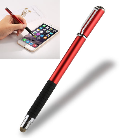 Universal 2 in 1 Multifunction Round Thin Tip Capacitive Touch Screen Stylus Pen, For iPhone, iPad, Samsung, and Other Capacitive Touch Screen Smartphones or Tablet PC(Red) - Stylus Pen by buy2fix | Online Shopping UK | buy2fix