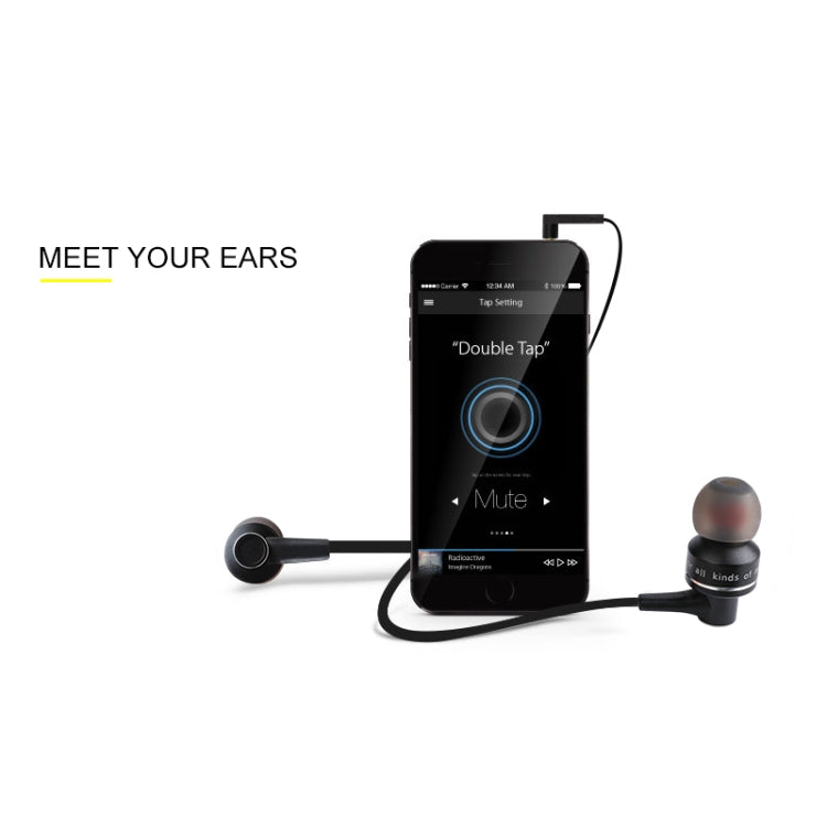 awei ES-10TY TPE In-ear Wire Control Earphone with Mic, For iPhone, iPad, Galaxy, Huawei, Xiaomi, LG, HTC and Other Smartphones(Black) - In Ear Wired Earphone by awei | Online Shopping UK | buy2fix