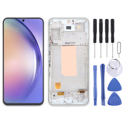 For Samsung Galaxy A54 5G SM-A546 6.43 inch OLED LCD Screen Digitizer Full Assembly with Frame (White) - Galaxy A Series Parts by buy2fix | Online Shopping UK | buy2fix