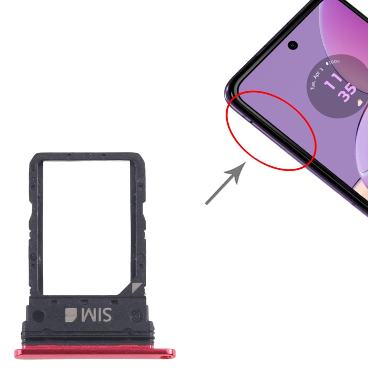 For Motorola Razr 40 Ultra Original SIM Card Tray (Red) - Card Socket by buy2fix | Online Shopping UK | buy2fix